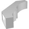 Ekena Millwork 5 1/2-in. W x 22-in. D x 28-in. H Balboa Architectural Grade PVC Knee Brace BRCP055X22X28BOA - alternate 4